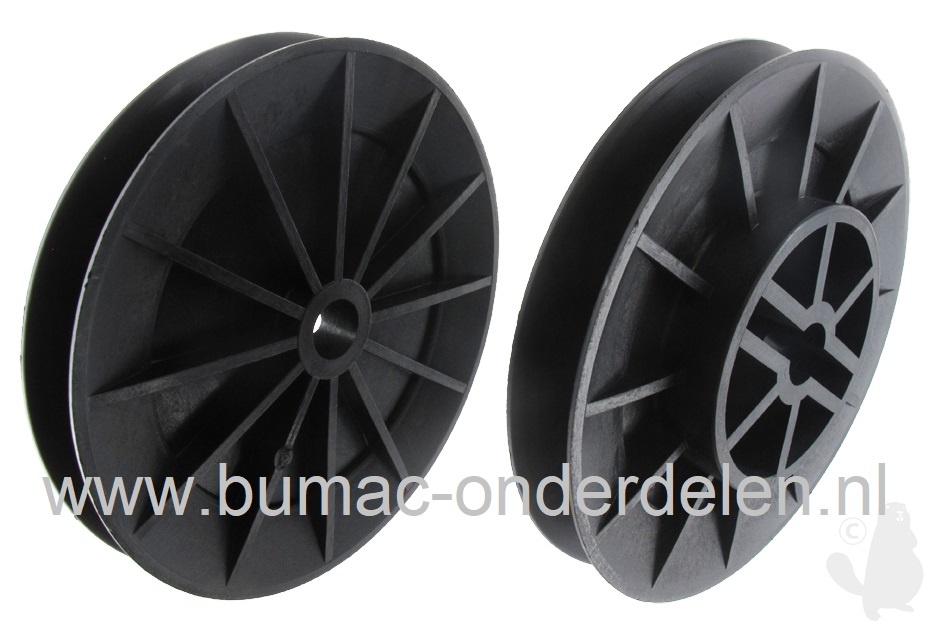 Poelie voor Aandrijfbak van Stiga, Castelgarden, Alpina, Mountfield Grasmaaiers, Pouly voor Tandwielkast GGP Cirkelmaaiers, Benzinemaaiers, Gazonmaaiers, Veegmachines, V snaar poelie, Riemschijf, Aandrijfschijf