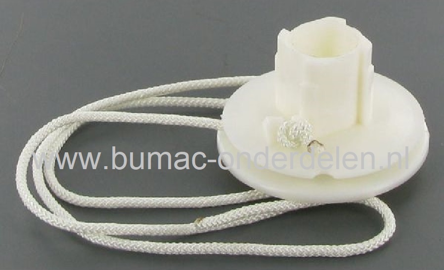 Startpoelie voor Mc Culloch, Partner, Poulan Kettingzagen, Partner P538E, P461, P542, Poulan 442,  McCulloch Promac 40, Promac 46, MAC539, MAC542, MAC545, California 42, California 46, California 2000, Starterkoordpoelie Mac Culloch , Koordrolpoelie