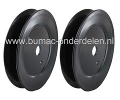 Poelie voor Maaidek van MTD Zero Turn Maaiers, Mtd Z-Force S54, Pro Z 100-54, Z1 137, Maaidekpoelie, Pouly voor Aandrijving van Maaidek, Maaimessen bij Mtd, Cub Cadet, Bolens, Wolf, Yardman, Etesia Tuintrekkers, Zitmaaiers, Riemschijf Maaidekaandrijving