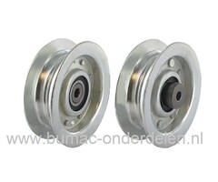 Spanpoelie voor John Deere en Sabo 42"/107 Cm, 46"/117 Cm, 48"/122 Cm Zitmaaiers, V snaar Pouly JOHN DEERE LT155, LT166, LT180, LTR155, LTR166, LTR180, Riemschijf Johndeere, Sabo, Sabre Zitmaaiers, Frontmaaiers, Tuintrekkers, 42 Inch, 46 Inch, 48 Inch