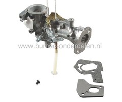 Carburateur voor Briggs and Stratton Motoren met 2 - 5 PK en een Horizontale Krukas op Generator, Trilplaat, Kooimaaier, Houtversnipperaar, Waterpomp, Tuinfrees, Aggregaat, B&S, B en S