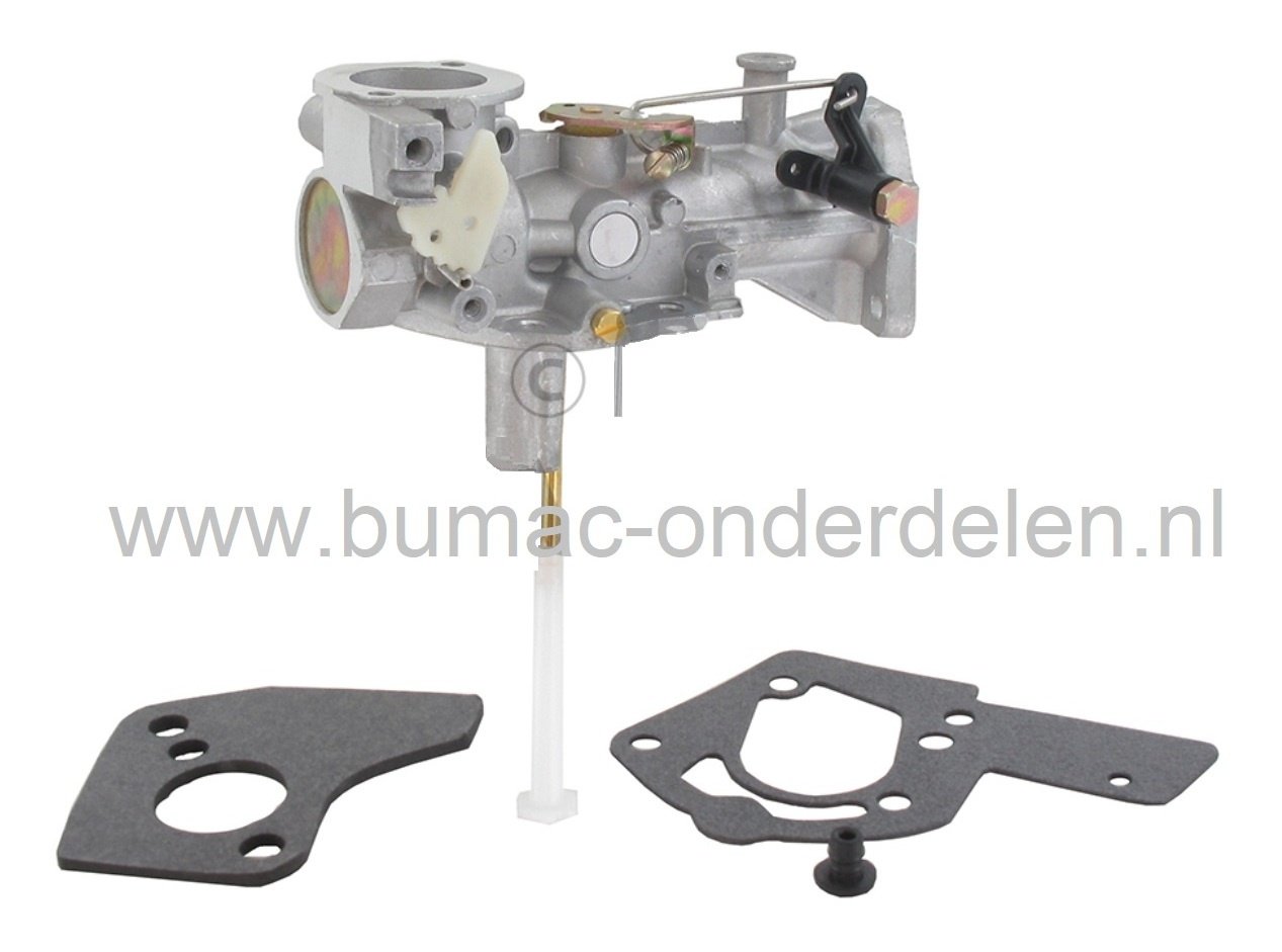 Carburateur voor B&S Motoren met 5 Pk en Horizontale Krukas op Kooimaaier, Aggregaat, Kantensnijder, Generator, Houtversnipperaar, Verticuteermachine,  Bladblazer Carburator