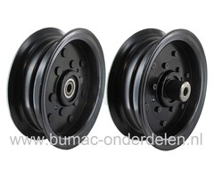 Poelie voor Husqvarna, AYP, Partner, Jonsered, Lazer, McCulloch, Poulan, Craftsman, Yardpro Zitmaaiers, Electrolux Riemschijf, Spanpouly, V snaar Pouly voor Frontmaaiers, Tuintrekkers, Minitractor