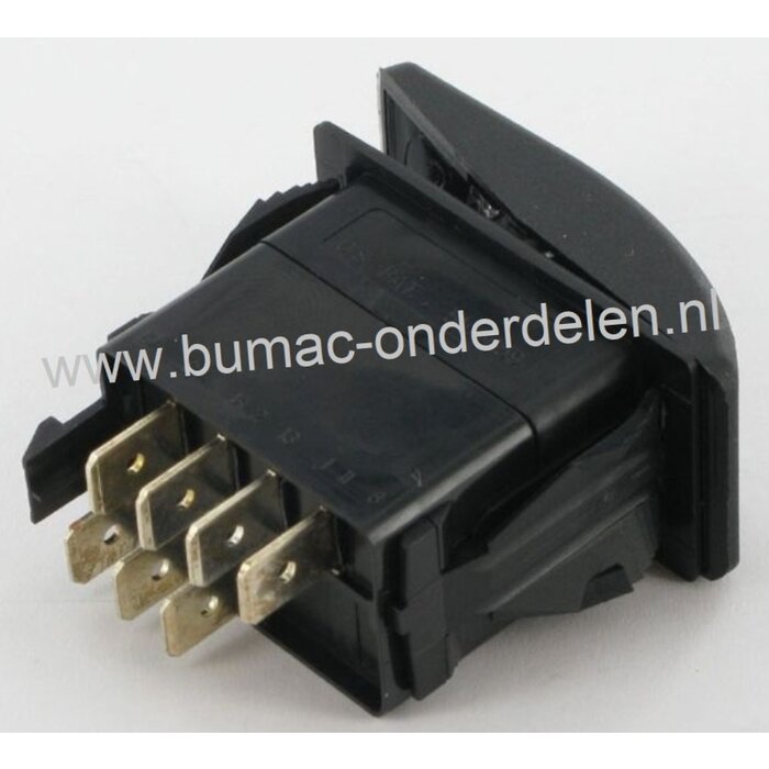 Schakelaar Mes Inschakeling bij Alko, Solo, Brill, HVC Zitmaaiers Schakelaar voor T13-102HD, T14-102HDE Edition, T15-92HD, T15-92HDE, T15-102HD, T15-102HDE, T15-102HDS, T16-102HDE-H, T18-102HD, T18-102HDE, T20-102HD, T20-102HDE Aan / Uit Schakelaar Maaime