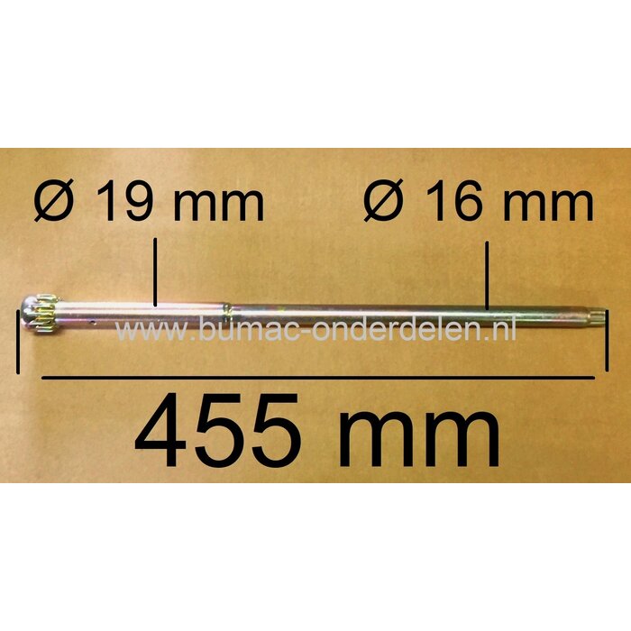 Stuuras met vast Tandwiel voor Zitmaaier van Husqvarna - Partner - Jonsered - Wizard - Lazer - Craftsman - Yardpro - Mcculloch en AYP Tuintrekker As voor Stuur