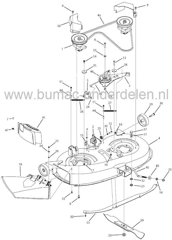 Veer voor Spanpoelie MTD - Bolens - Cub Cadet - Wolf - White - Yardman, Zitmaaier - Frontmaaier - Tuintrekker, Mtd 175/107 - P160HG - 175-107, 13AN763G615