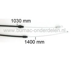 Koppelingskabel voor Grasmaaiers STIGA - CASTELGARDEN - ALPINA - MOUNTFIELD, Kabel voor Aandrijving van de Wielen bij Grasmaaier - Benzinemaaier - Loopmaaier STIGA Turbo 53-4S, Mountfield 421PD - 422PD - 460PD - 460PD-ES - 462PD - 464PD - 464PD-ES - 4810