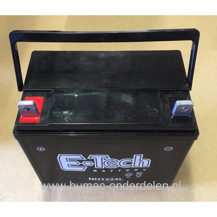 Degelijke Accu 12 V 24 Ampere Onderhoudsvrij voor het starten van Zitmaaiers, Frontmaaiers, Trilplaten, Frontmaaiers, Quad, Trekkers Batterij Stiga, MTD, CastelGarden, Viking, Husqvarna, Alko, Jonsered, Wizard, Wolf, Honda, Murray, Kubota, JohnDeere, Isek
