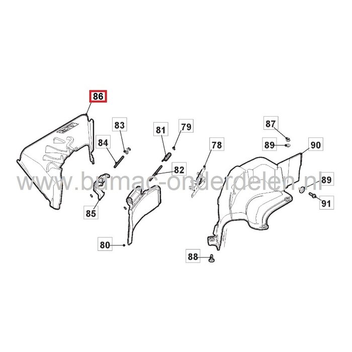 Zijuitworp Deflector voor Castelgarden, Stiga, Mountfield, Alpina Zitmaaiers met 26 Inch, 66 Cm Maaidek, GGP Zijuitworpdeflector Castel Garden