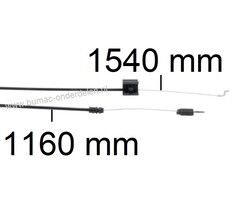 Aandrijfkabel voor MTD, Cub Cadet, Gutbrod Grasmaaier Kabel voor Wielaandrijving op BL3546S, BL4553IS, BJ5553SH, 4613S, MC46S, DL460SB, DL530SBS, Smart 46, Smart53, Optima 46, Optima 53, Advance 53 Koppelingskabel Grasmachine