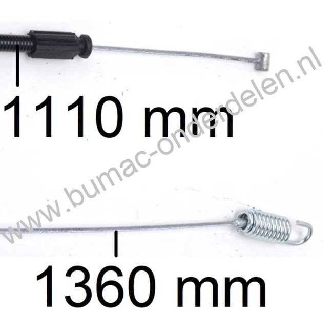 Kabel voor aandrijving van de Achterwielen bij Stiga, Castelgarden, Mountfield en Alpina Grasmaaier, Grasmachine, Aandrijfkabel, Koppelingskabel komt onder andere voor op Stiga Turbo 53S E4 en NTL 534 WTRQ Grasmaaier