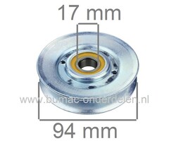 Poelie voor John Deere, Sabo Zitmaaiers, Maaidekpouly John Deere, Sabo, Riemschijf, Spanrol, V snaar Poelie voor Maaidek van Johndeere en Sabo Zitmaaiers, Frontmaaiers, Tuintrekkers, onderdeel
