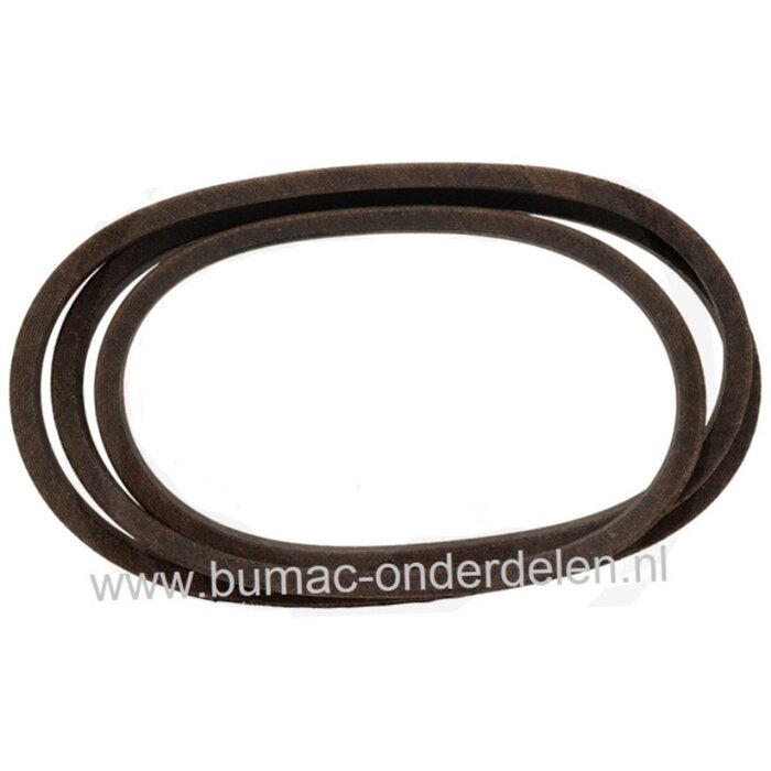 V snaar voor Rijaandrijving van MTD - Wolf - Yardman - White - Bolens - Gubrod - Cub Cadet Zitmaaier - Tuintrekker, Aandrijfriem van Motor naar Variator bij Onder andere MTD Optima LG155 Maaiers