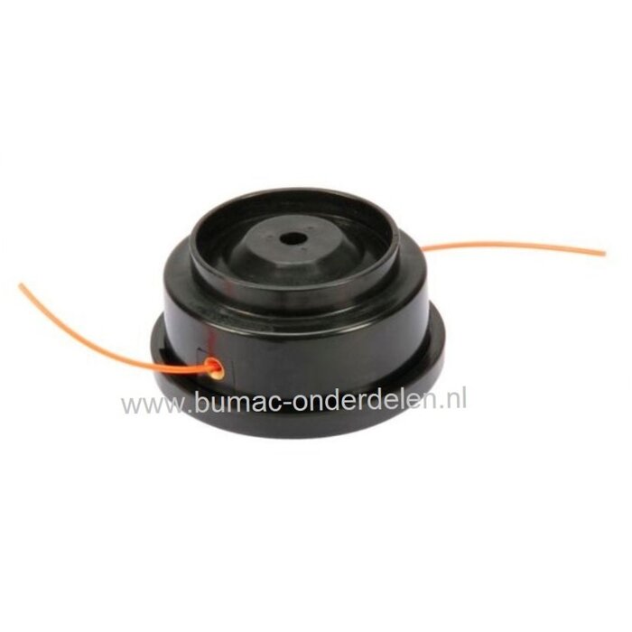 Nylon Draadkop 2 Draads voor Stiga, Mountfield, Castelgarden - Alpina Bosmaaier - Trimmer Maaikop onder andere voor B28, B33, B44, BJ326, BJ336, BJ346, BJC326, BJC346, BS26, BS34, CB26, CB34, GB26, GB34, M26, M34, MB2801, MB2802, MB3302, SB26, SB28, SB33,