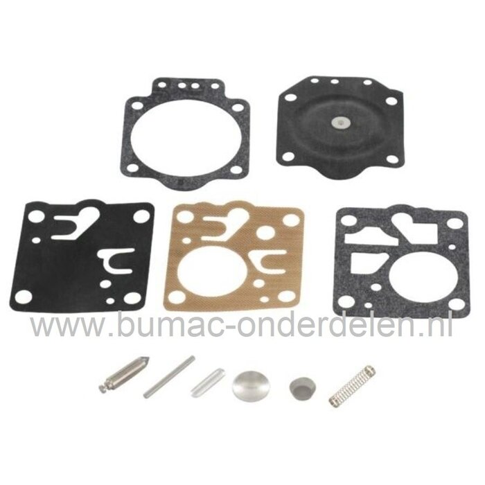 Membraan Reparatieset voor Zama RB15 Carburateur op Kettingzaag, Bosmaaier, Heggenschaar, Bladblazer, Strimmer Zama Carburator Membraanset RB 15, onderdeel