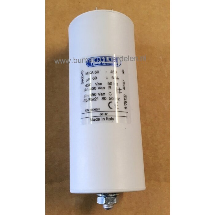 Condensator voor Elektro Motor, Hogedrukreiniger, Waterpomp, Generator, Aggregaat, Krachtmotor, Honda, Yanmar