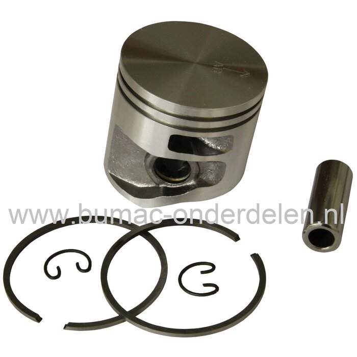 Zuigerset Ø 49 mm voor Stihl MS391 Kettingzaag, STIHL Zuiger Compleet met Zuigerveren, Pistonpen en Borgclips voor Motorkettingzagen, Benzinekettingzagen MS 391, Stihl Complete Zuigerset voor Motorzaag, Kettingzaag, Motorzagen, MS391