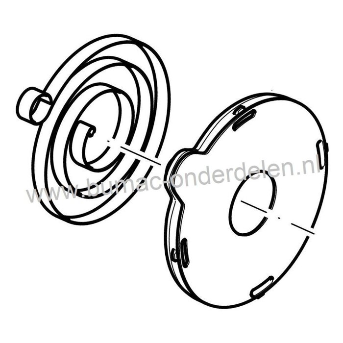 Startveer voor Dolmar - Makita - Wacker Motorslijper, Kettingzaag, Bandenzaag  PC6112, PC6114, PC6412, PC6414, PC7312, PC7314, PC8116, PC6530, PC6535, PC7430, PC7435, PC8240, DPC6430, DPC6431, DPC7330, DPC7331, EK6100, EK6101, PS460, PS500, PS4605, PS5105