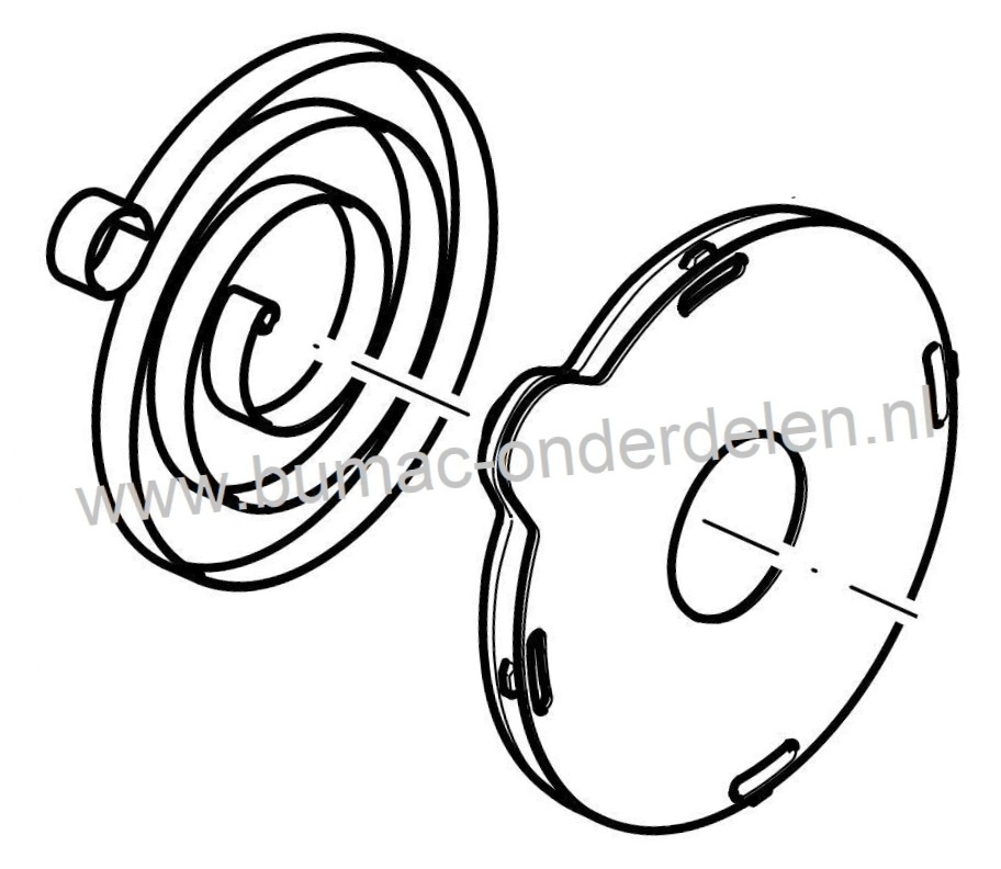 Startveer voor Dolmar - Makita - Wacker Motorslijper, Kettingzaag, Bandenzaag  PC6112, PC6114, PC6412, PC6414, PC7312, PC7314, PC8116, PC6530, PC6535, PC7430, PC7435, PC8240, DPC6430, DPC6431, DPC7330, DPC7331, EK6100, EK6101, PS460, PS500, PS4605, PS5105