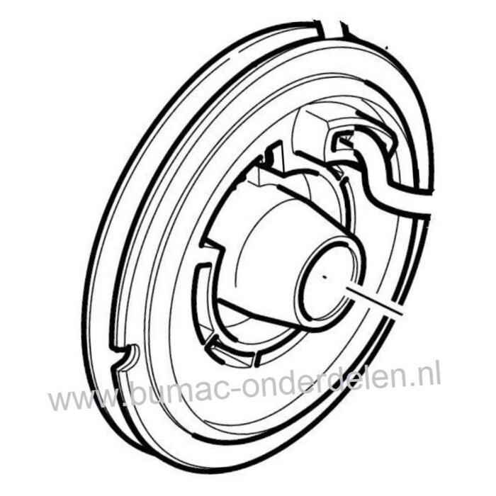 Startpoelie voor Dolmar - Makita Kettingzaag, Motorslijper, Bandenzaag, Doorslijper, Betonzaag PS6100, PC6112, PC6114, EK6100, EK6101, EA6100P, EA6101P  Starterpoelie