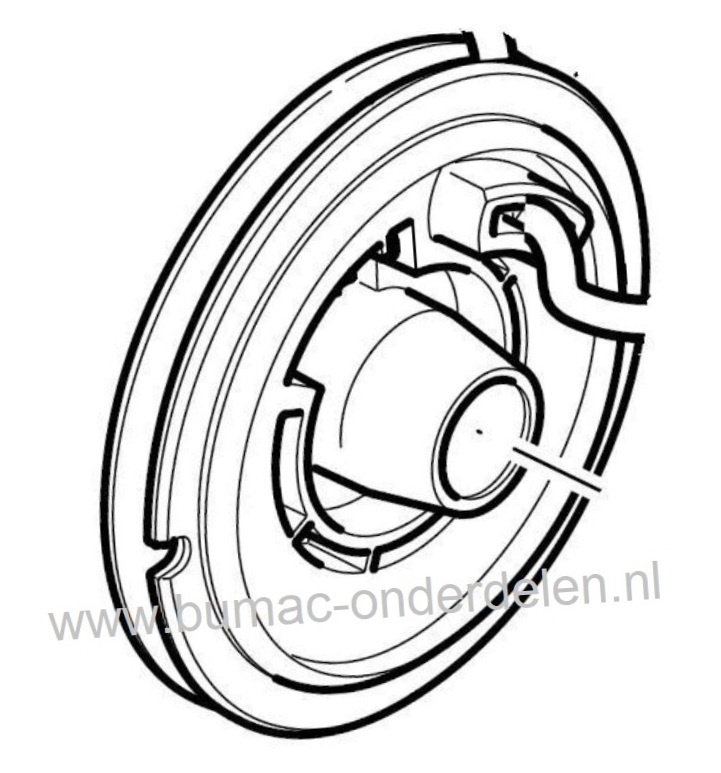 Startpoelie voor Dolmar - Makita Kettingzaag, Motorslijper, Bandenzaag, Doorslijper, Betonzaag PS6100, PC6112, PC6114, EK6100, EK6101, EA6100P, EA6101P  Starterpoelie
