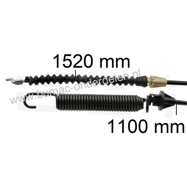 Kabel voor Inschakelen Maaimessen bij MTD - YardMan - Gutbrod - Wolf - Bolens - Cub Cadet Zitmaaier - Tuintrekker Mesinschakelingskabel voor F9150, AG9180, HG9150K, HG9160K, CC1016AF, CC1016HF, CC1018AG, HG9160K, ELX96SA, ELX107SHL-K, LTX1042, LTX1045, MF