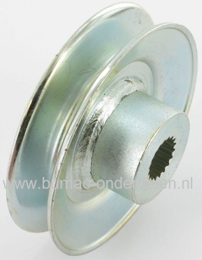 Poelie voor Kanzaki Aandrijfbak K574F, K574G Aandrijf Poelie voor Stiga, Castelgarden, Mountfield, Alpina Zitmaaier, Frontmaaier, Tuintrekker Park Compact 4WD, 4155H 4WD, Park Diesel 4WD, Estate Royal, Park Pro 20/22, 4135H, Park Compact 16, Park Comfort/