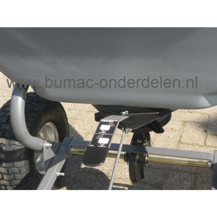 Professionele Kunstmeststrooier 90 Kg Inhoud voor Achter de Zitmaaier, Frontmaaier, Trekker Sectoraal Instelbaar