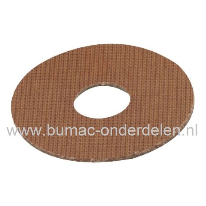 Fiberring 18x60x1,5 mm voor oa Bevestigen van Maaimessen bij Grasmaaiers, Gazonmaaiers, Loopmaaiers, Zitmaaiers, Frictieschijf, Opvulschijf, Klemplaat, Fiberschijf, Sluitring, Opvulplaat voor Monteren Grasmaaiermes, Castelgarden, Mac Garda