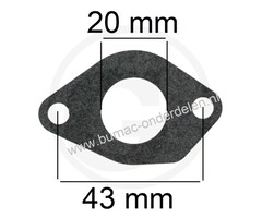 Inlaatpakking voor Loncin LC165F1H Motor op Grasmaaier, Aggregaat, Kantensnijder, Trilplaat, Frees, Generator, Verticuteermachine, Veegmachine, Bladblazer, Waterpomp Carburateur, Carburator Dichting