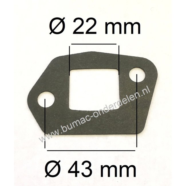 Inlaatpakking voor Loncin LC1P68FA, LC1P70F, LC1P70FA Motor Dichting tussen Spruitstuk en Cilinder Spruitstukpakking, Isolator Afdichting Carburator op Grasmachine, Veegmachine, Tuinfrees LC 1P68 FA, LC 1P70 F, LC 1P70 FA