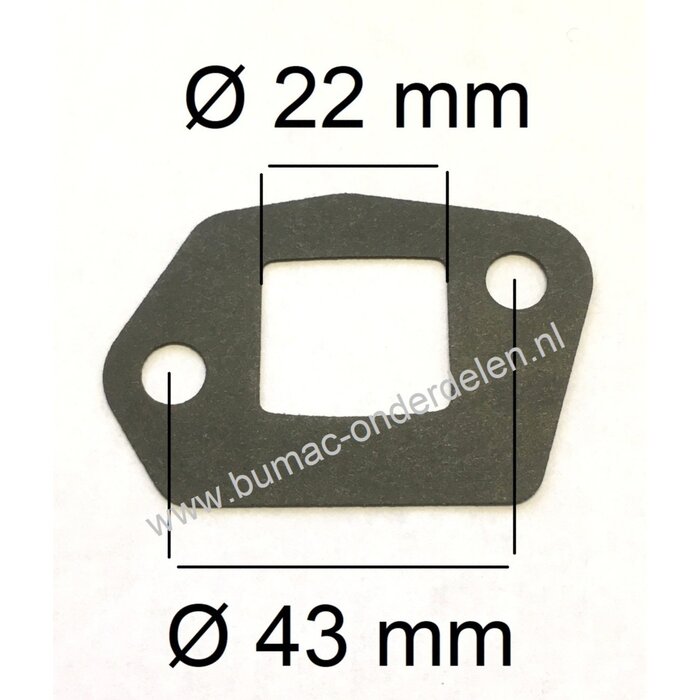 Inlaatpakking voor Loncin LC1P68FA, LC1P70F, LC1P70FA Motor Dichting tussen Spruitstuk en Cilinder Spruitstukpakking, Isolator Afdichting Carburator op Grasmachine, Veegmachine, Tuinfrees LC 1P68 FA, LC 1P70 F, LC 1P70 FA