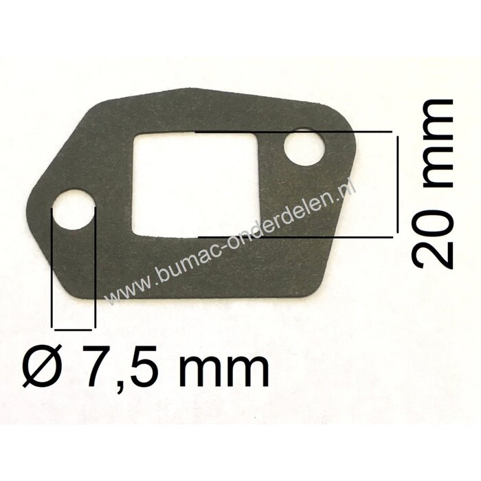 Inlaatpakking voor Loncin LC1P68FA, LC1P70F, LC1P70FA Motor Dichting tussen Spruitstuk en Cilinder Spruitstukpakking, Isolator Afdichting Carburator op Grasmachine, Veegmachine, Tuinfrees LC 1P68 FA, LC 1P70 F, LC 1P70 FA