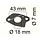 Inlaatpakking voor Loncin LC1P61FA, LC1P65FA, LC1P68FA  Motor Dichting tussen Spruitstuk en Carburateur Spruitstukpakking, Isolator Afdichting Carburator op Grasmachine, Veegmachine, Tuinfrees LC 1P61 FA, LC 1P65 FA, LC 1P68 FA