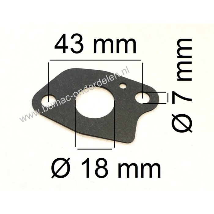 Inlaatpakking voor Loncin LC1P61FA, LC1P65FA, LC1P68FA Motor Dichting tussen Spruitstuk en Carburateur Spruitstukpakking, Isolator Afdichting Carburator op Grasmachine, Veegmachine, Tuinfrees LC 1P61 FA, LC 1P65 FA, LC 1P68 FA