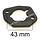 Tussenring voor Loncin LC1P61FA, LC1P65FA, LC1P68FA, LC1P70F, LC1P70FA Motor op Grasmaaier, Veger, Frees Tussenstuk voor Carburateur 	LC 1P61 FA, LC 1P65 FA, LC 1P68 FA, LC 1P70 F, LC 1P70 FA