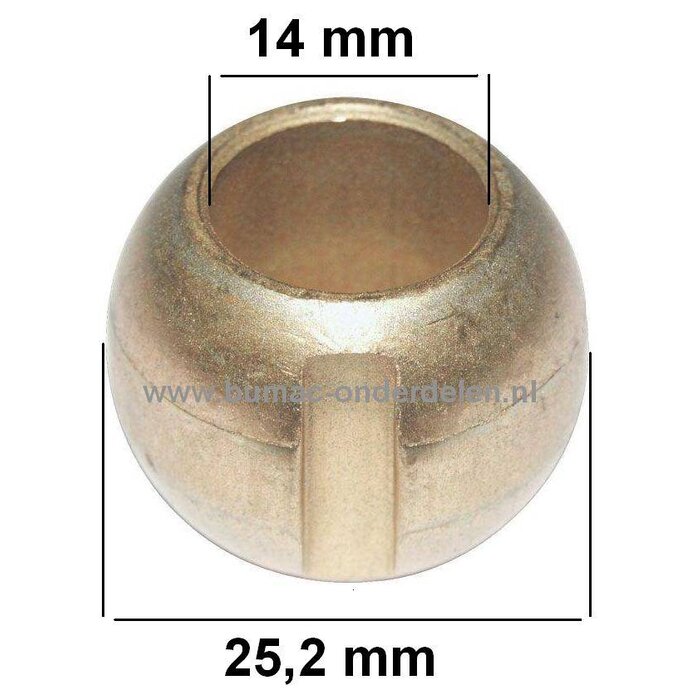 Bronzen lager voor de as van de Koppelingstrommel in Qualcast - Atco - Atlett Kooimaaiers