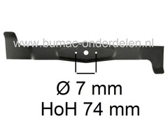 Rechter Maaimes 62 Cm  voor Lawn Boss, AGS, Axxom, Herkules Zitmaaier, Tuintrekker met 48 Inch - 122 Cm Achter Opvang Maaidek  LawnBoss 6422H