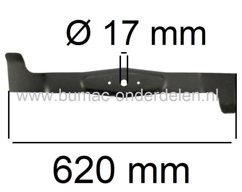 Rechter Maaimes 62 Cm  voor Lawn Boss, AGS, Axxom, Herkules Zitmaaier, Tuintrekker met 48 Inch - 122 Cm Achter Opvang Maaidek  LawnBoss 6422H