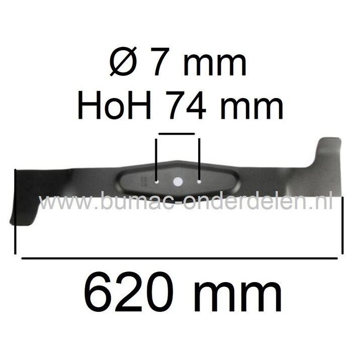 Linker Maaimes 62 Cm  voor Lawn Boss, AGS, Axxom, Herkules Zitmaaier, Tuintrekker met 48 Inch - 122 Cm Achter Opvang Maaidek  LawnBoss 6422H