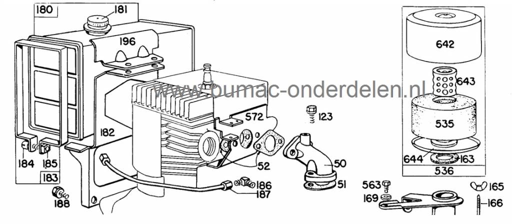 Briggs and Stratton Inlaatpakking voor Motoren met Horizontale Krukas en 6 - 8 PK, Modellen 142000 - 143000 - 170400 - 191400, Generator - Trilplaat - Aggregaat - Tuinfrees - Waterpomp - Houtversnipperaar
