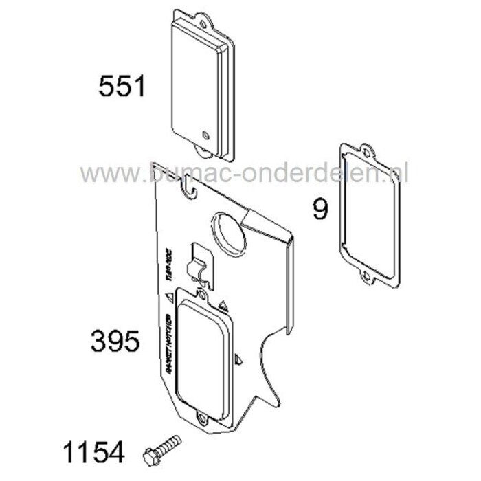 Pakking Klepdeksel B&S Motor 7 - 18 Pk met een Horizontale of Verticale Krukas, Briggs and Stratton Klepdekselpakking voor Zitmaaier - Frontmaaier - Tuintrekker, onderdeel