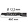 Maaimes 46 Cm voor Dolmar, Makita, Daye Grasmaaiers PM46, PM46B, PM46N, PM46S, PM46SB, PM460, PM4600S, PM4601SS3, PM4602SS3, PM461S3, PM462, EM460 Grasmaaiermes