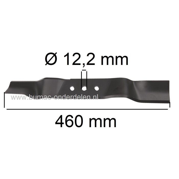 Maaimes 46 Cm voor Dolmar, Makita, Daye Grasmaaiers PM46, PM46B, PM46N, PM46S, PM46SB, PM460, PM4600S, PM4601SS3, PM4602SS3, PM461S3, PM462, EM460 Grasmaaiermes