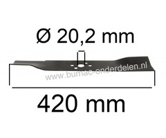 Maaimes 42 Cm voor Iseki - Granja - Mountfield SW2042, SW2042E, SW4216E Grasmaaiers Maaiblad Iseki SW 2042, SW 2042E, SW 4216 E Grasmachine