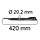 Maaimes 42 Cm voor Iseki SW2042, SW2042E, SW4216E Grasmaaiers Maaiblad Iseki SW 2042, SW 2042E, SW 4216 E Grasmachine