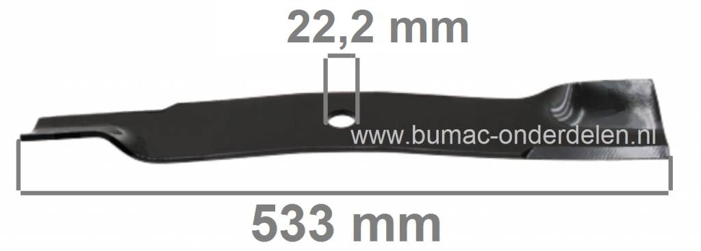 John Deere Mes 53,3 Cm voor 60 Inch Maaiers, Maaimessen JOHN DEERE TerrainCut, C.U.T. 1550, 1575, 1580, 1585, 4210, 4310, 4410, Z520A t/m Z997R, X740, X744, X748, F735, X465, X475, X485, X495, X575, X585, X595, X700, X720, X724, X728