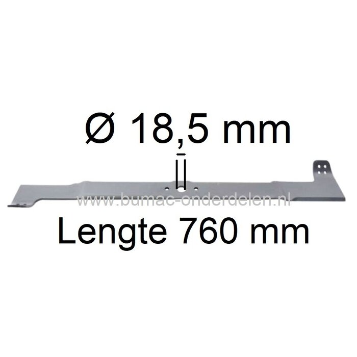 Maaimes 76 Cm voor EUROSYSTEMS - MAPLEX - MARAZZINI - MEP Zitmaaier, Grasmaaier Mes voor Eurosystems, Slalom, Rodeo 76 Maaiers