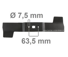 Maaimes 44,5 Cm voor MTD, Cub Cadet, Yardman, Bolens, Etesia, Wolf Grasmaaiers, Loopmaaiers, Cirkelmaaiers, Grasmaaiermes 445 mm voor B451, BA451, BAE451, GE45, GE45H, GES45, GES45H, HB45, HB48LS, YM5018, 5018P, YM5518, 5518SP