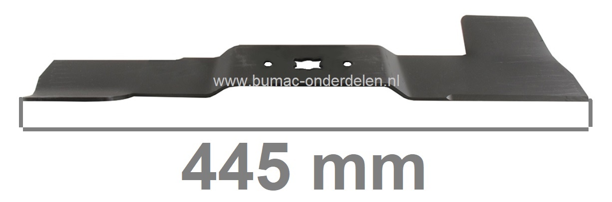 Maaimes 44,5 Cm voor MTD, Cub Cadet, Yardman, Bolens, Etesia, Wolf Grasmaaiers, Loopmaaiers, Cirkelmaaiers, Grasmaaiermes 445 mm voor B451, BA451, BAE451, GE45, GE45H, GES45, GES45H, HB45, HB48LS, YM5018, 5018P, YM5518, 5518SP